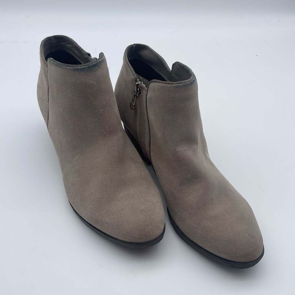 Blondo B5491 MSH Ankle Boots Size 8M Taupe Suede Waterproof Booties